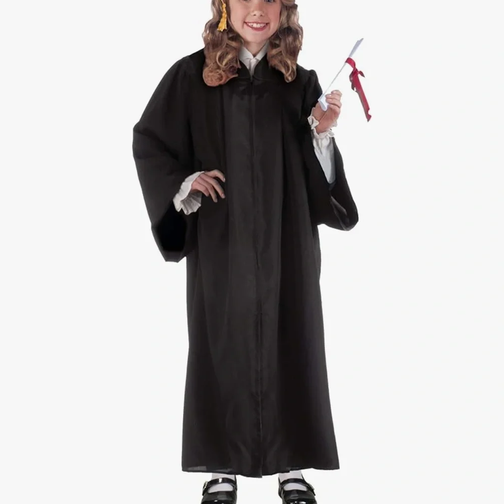 Kids Black Graduation Gowns. One size (up to Kids 10).